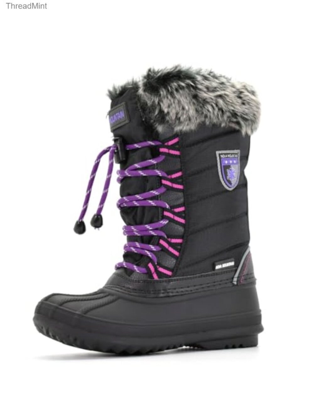 Kids Winter Snow Boots Waterproof Synthetic Insulated -25°F Adjustable